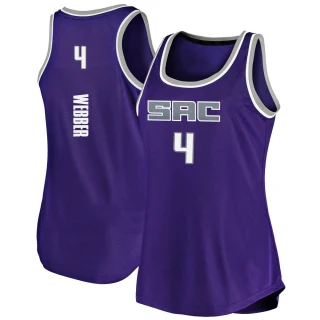 Women's Chris Webber Sacramento Kings Purple Fast Break Tank Jersey - Icon Edition