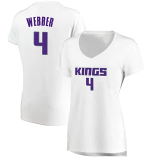 Women's Chris Webber Sacramento Kings White Fast Break Jersey - Association Edition