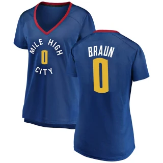 Women's Christian Braun Denver Nuggets Blue Fast Break 2018/19 Jersey - Statement Edition