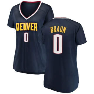 Women's Christian Braun Denver Nuggets Navy Fast Break 2018/19 Jersey - Icon Edition