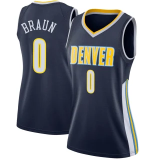 Women's Christian Braun Denver Nuggets Navy Swingman Jersey - Icon Edition