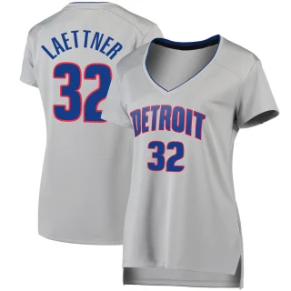 Women's Christian Laettner Detroit Pistons Fast Break Silver Jersey - Statement Edition