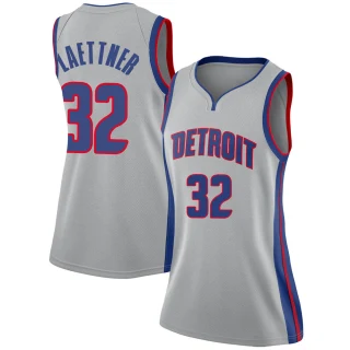 Women's Christian Laettner Detroit Pistons Swingman Silver Jersey - Statement Edition