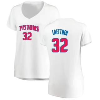Women's Christian Laettner Detroit Pistons White Fast Break Jersey - Association Edition