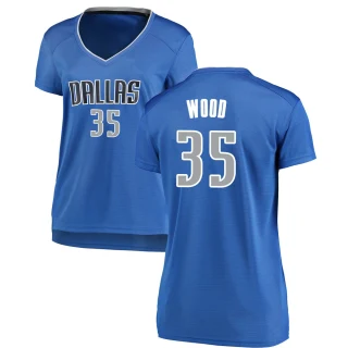 Women's Christian Wood Dallas Mavericks Royal Fast Break Jersey - Icon Edition