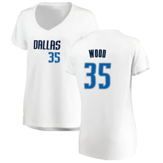 Women's Christian Wood Dallas Mavericks White Fast Break Jersey - Association Edition