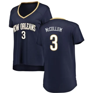Women's CJ McCollum New Orleans Pelicans Navy Fast Break Jersey - Icon Edition