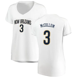 Women's CJ McCollum New Orleans Pelicans White Fast Break Jersey - Association Edition