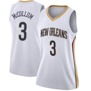 Women's CJ McCollum New Orleans Pelicans White Swingman Jersey - Association Edition