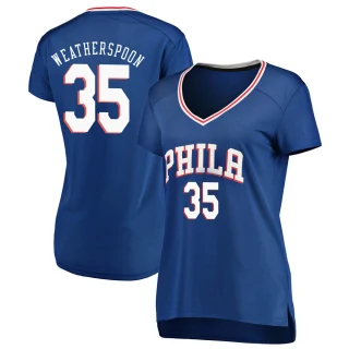 Women's Clarence Weatherspoon Philadelphia 76ers Royal Fast Break Jersey - Icon Edition