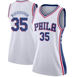 Women's Clarence Weatherspoon Philadelphia 76ers White Swingman Jersey - Association Edition