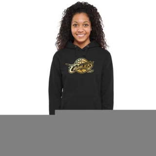 Women's Cleveland Cavaliers Gold Men's Collection Ladies Pullover Hoodie - Black