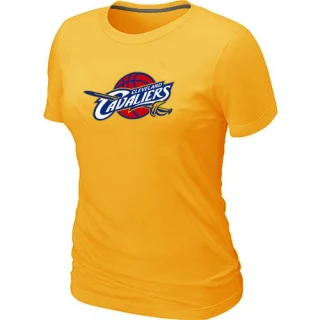 Women's Cleveland Cavaliers Yellow Big & Tall Primary Logo T-Shirt -