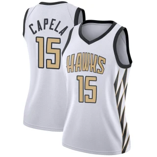 Women's Clint Capela Atlanta Hawks White Swingman 2018/19 Jersey - City Edition