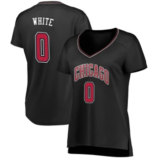 Women's Coby White Chicago Bulls White Fast Break Black Jersey - Statement Edition