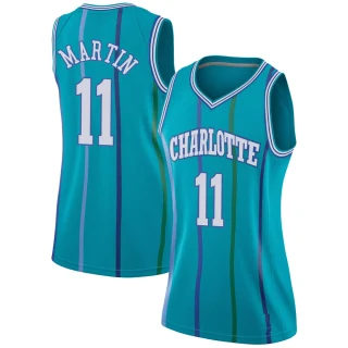 Women's Cody Martin Charlotte Hornets Aqua Swingman Jordan Brand Hardwood Classics Jersey