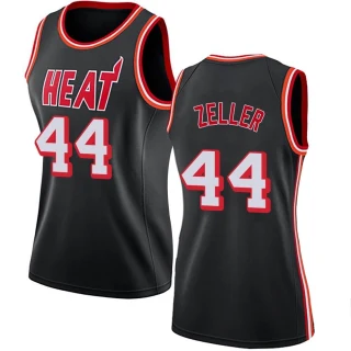 Women's Cody Zeller Miami Heat Black Swingman Fashion Hardwood Classics Jersey