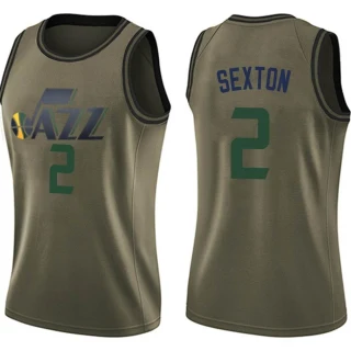 Women's Collin Sexton Utah Jazz Green Swingman Salute to Service Jersey