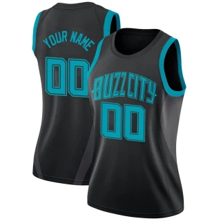 Women's Custom Charlotte Hornets Black Swingman Jordan Brand Custom 2018/19 Jersey - City Edition