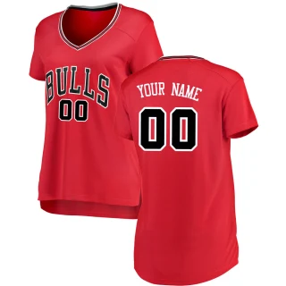 Women's Custom Chicago Bulls Red Swingman Custom Jersey - Icon Edition