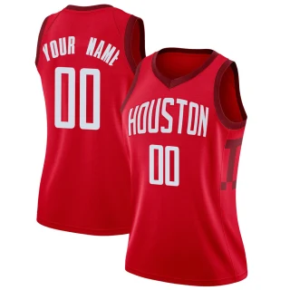 Women's Custom Houston Rockets Red Swingman Custom 2018/19 Jersey - Earned Edition