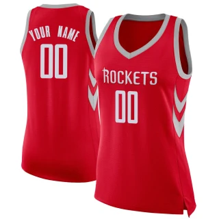 Women's Custom Houston Rockets Red Swingman Custom Jersey - Icon Edition