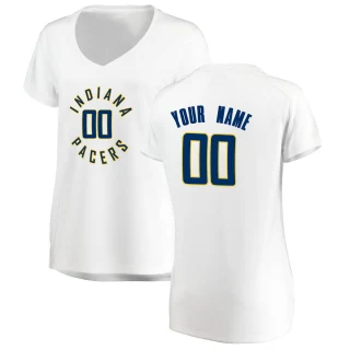 Women's Custom Indiana Pacers White Fast Break Custom Jersey - Association Edition