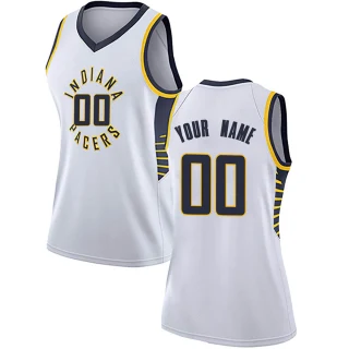 Women's Custom Indiana Pacers White Swingman Custom Jersey - Association Edition