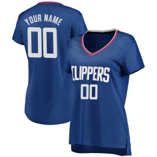 Women's Custom Los Angeles Clippers Royal Fast Break Custom Jersey - Icon Edition