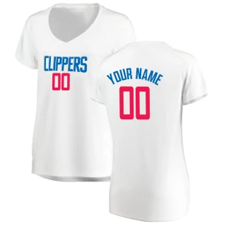 Women's Custom Los Angeles Clippers White Fast Break Custom Jersey - Association Edition