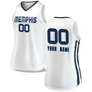 Women's Custom Memphis Grizzlies White Swingman Custom 2018/19 Jersey - Association Edition