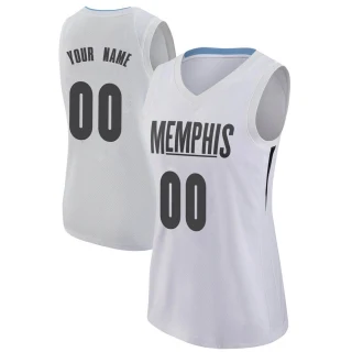 Women's Custom Memphis Grizzlies White Swingman Custom Jersey - City Edition