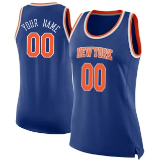 Women's Custom New York Knicks Blue Swingman Custom Jersey - Icon Edition