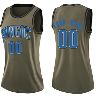 Women's Custom Orlando Magic Green Swingman Custom Salute to Service Jersey