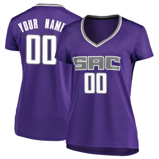 Women's Custom Sacramento Kings Purple Fast Break Custom Jersey - Icon Edition
