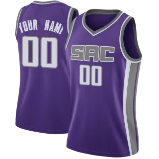 Women's Custom Sacramento Kings Purple Swingman Custom Jersey - Icon Edition