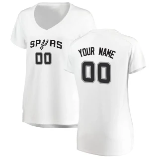 Women's Custom San Antonio Spurs White Fast Break Custom Jersey - Association Edition
