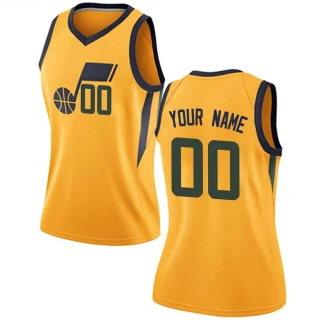 Women's Custom Utah Jazz Gold Swingman Custom Jersey - Statement Edition