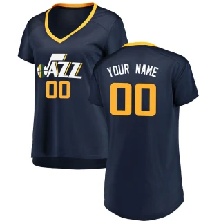 Women's Custom Utah Jazz Navy Fast Break Custom Jersey - Icon Edition