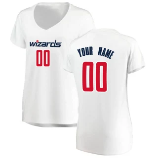 Women's Custom Washington Wizards White Fast Break Custom Jersey - Association Edition