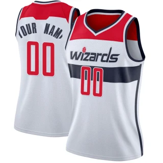 Women's Custom Washington Wizards White Swingman Custom Jersey - Association Edition
