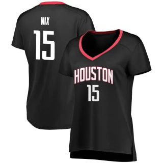 Women's Daishen Nix Houston Rockets Black Fast Break Jersey - Statement Edition