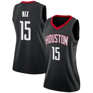 Women's Daishen Nix Houston Rockets Black Swingman Jersey - Statement Edition