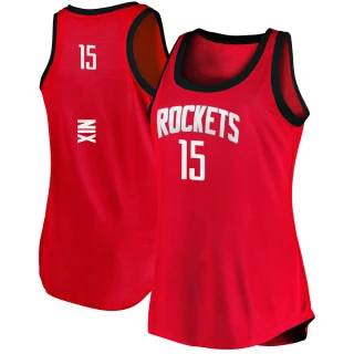 Women's Daishen Nix Houston Rockets Red Fast Break 2020/21 Tank Jersey - Icon Edition
