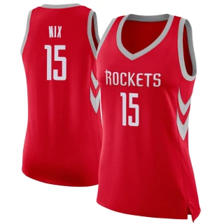 Women's Daishen Nix Houston Rockets Red Swingman Jersey - Icon Edition