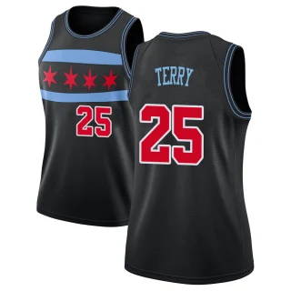 Women's Dalen Terry Chicago Bulls Black Swingman 2018/19 Jersey - City Edition