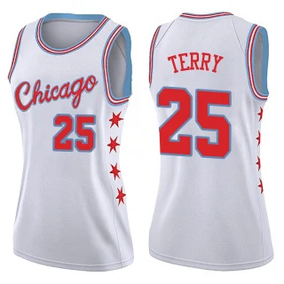 Women's Dalen Terry Chicago Bulls White Swingman Jersey - City Edition