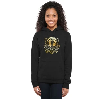 Women's Dallas Mavericks Gold Collection Ladies Pullover Hoodie - Black
