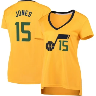 Women's Damian Jones Utah Jazz Gold Fast Break Jersey - Statement Edition