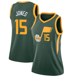 Women's Damian Jones Utah Jazz Green Swingman 2018/19 Jersey - City Edition